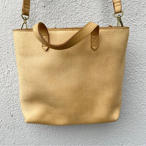 Madewell Suede mini Transport Tote mustard yellow